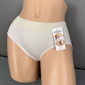 Jockey Modern Micro Hipster Panty Size 5 Small Seam Free Ivory Cream Panties New